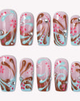Psychedelic Whimsy Handmade Press On Nails