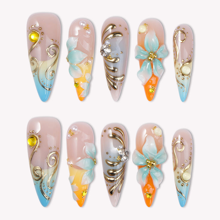 Oasis Baroque Handmade Press On Nails