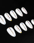 Spectrum Line(Zircon) Handmade Press On Nails