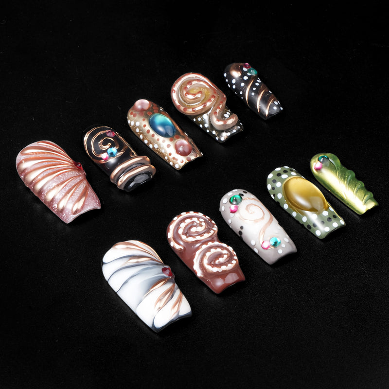 Baroque Carousel Handmade Press On Nails