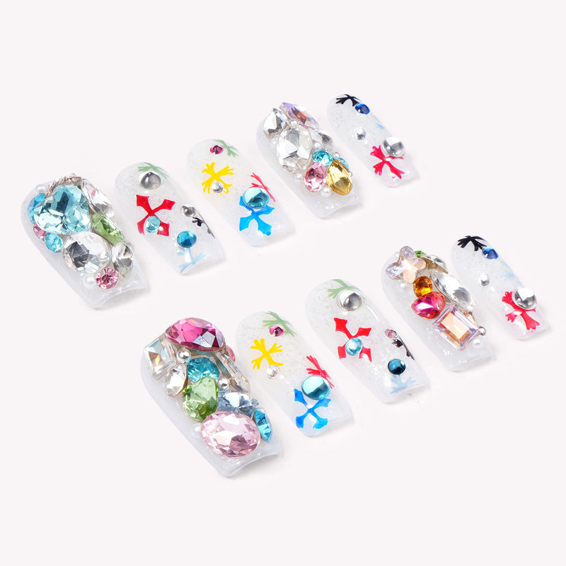 Chrome Hearts Prism Handmade Press On Nails