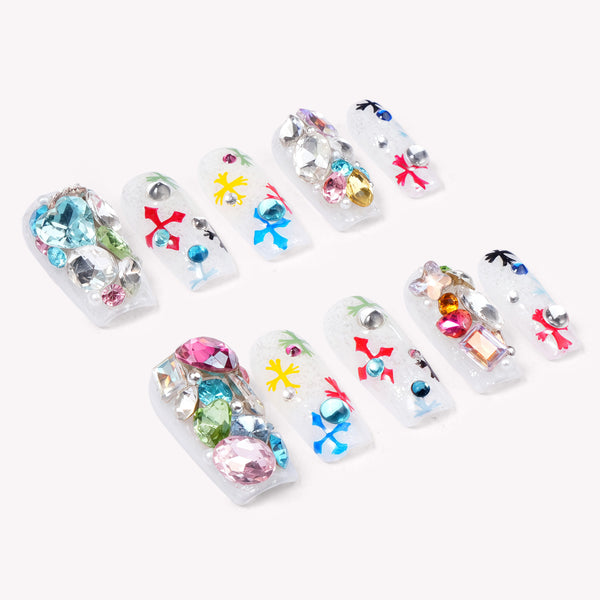 Chrome Hearts Prism Handmade Press On Nails