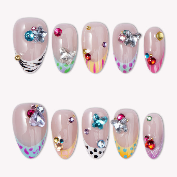 Butterfly Pop Handmade Press On Nails