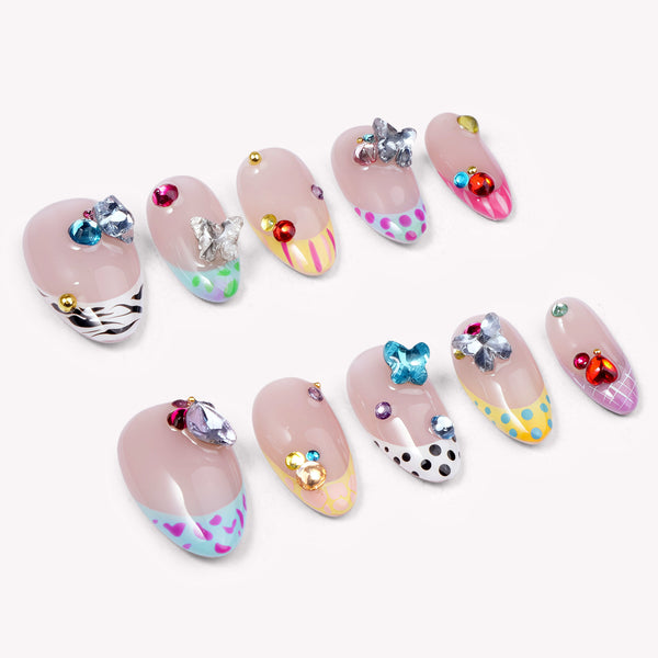 Butterfly Pop Handmade Press On Nails
