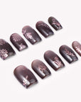 Amber Nocturne Handmade Press On Nails