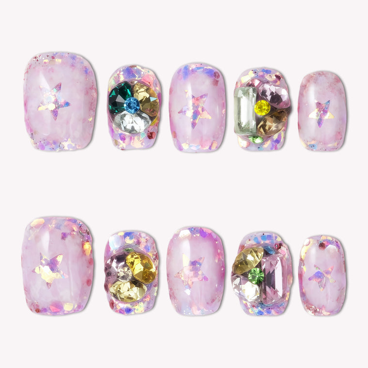 Starlight Galaxy Handmade Press On Nails