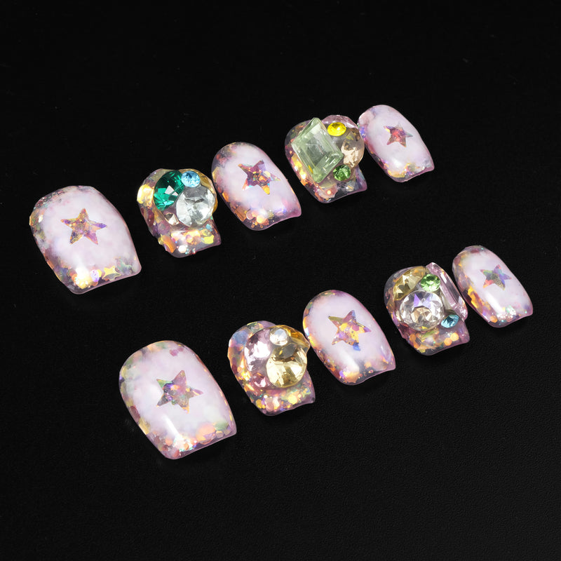 Starlight Galaxy Handmade Press On Nails