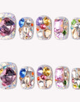 Mosaic Gem Cluster Handmade Press On Nails