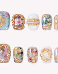 Vintage Canvas Handmade Press On Nails