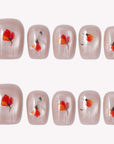 Scarlet Poppy Handmade Press On Nails