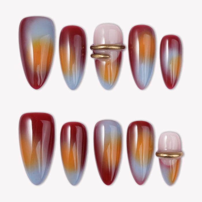 Dusk Glow Mirage Handmade Press On Nails
