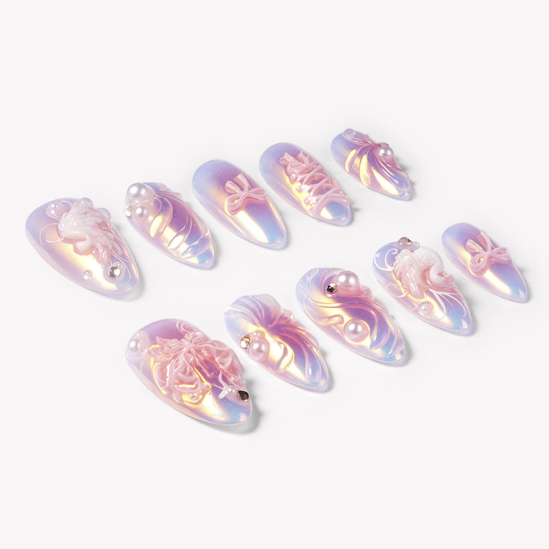 Swan Ballet Handmade Press On Nails