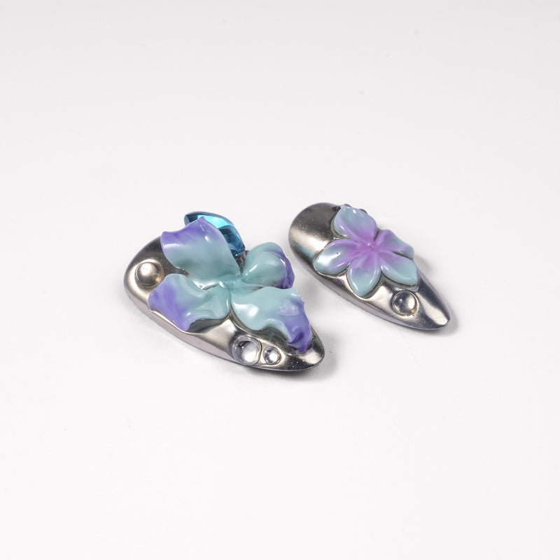 Moon Orchid Handmade Press On Nails