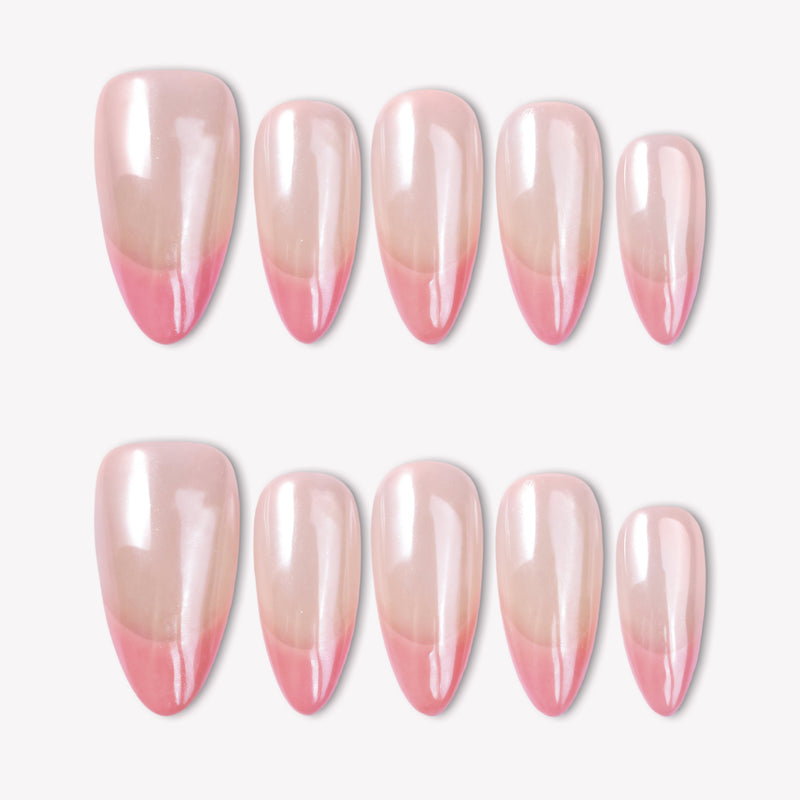 Glazed French Handmade Press On Nails