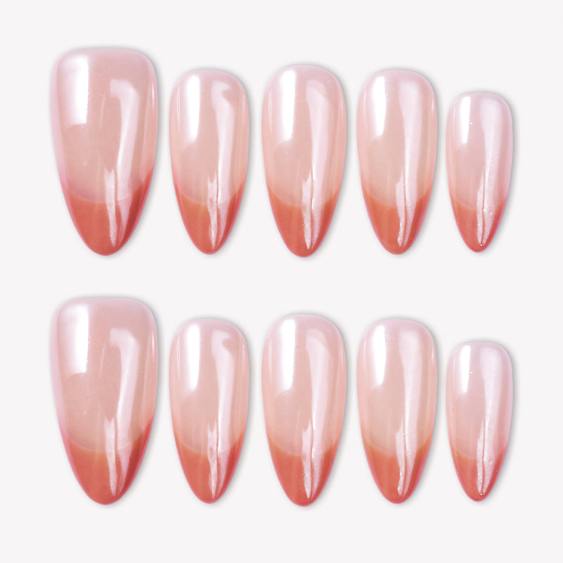 Glazed French Handmade Press On Nails