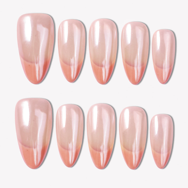 Glazed French Handmade Press On Nails