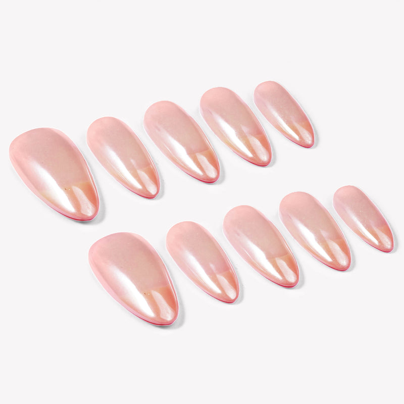 Glazed French Handmade Press On Nails