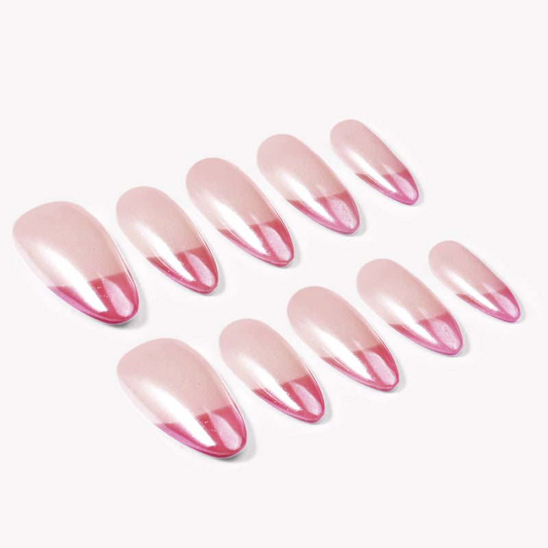 Glazed French Handmade Press On Nails