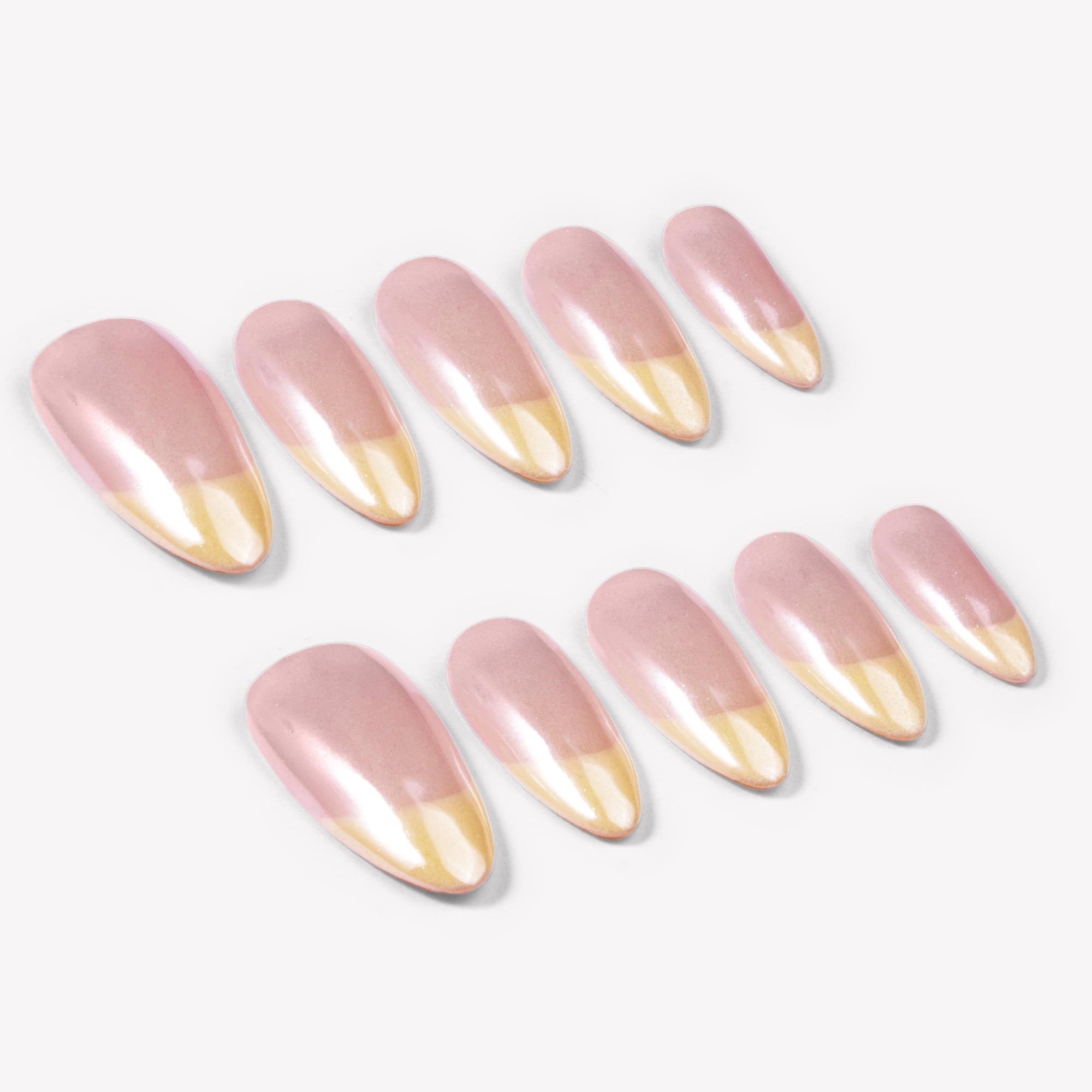Pink Glazed French Handmade Press On Nails