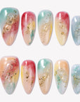 Auroral Whispers Handmade Press On Nails