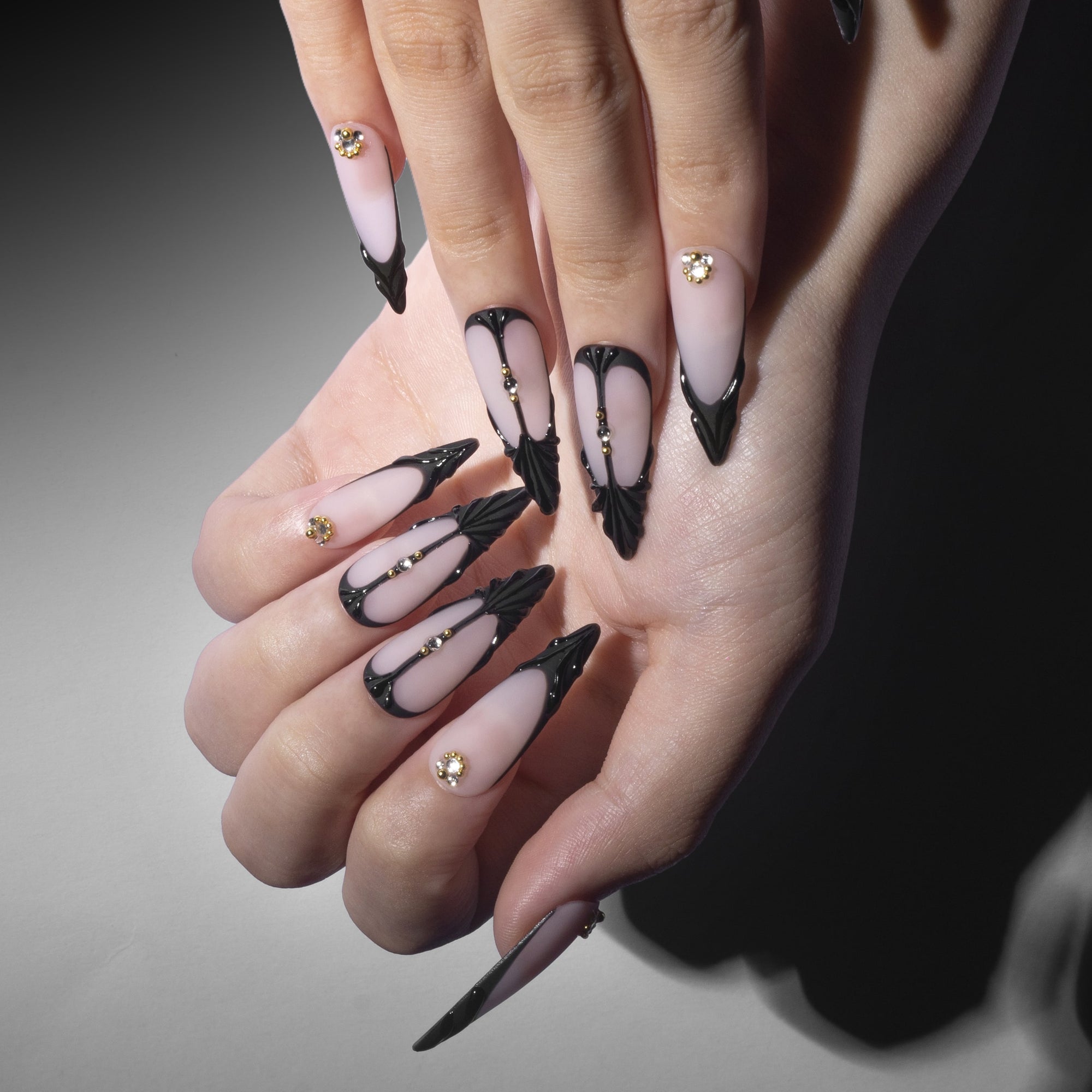 Midnight Opera Handmade Press On Nails