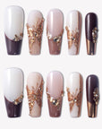 Rosegold Flutter Handmade Press On Nails