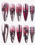 Thorned Rose Handmade Press On Nails