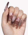 Coffee Blossom Handmade Press On Nails