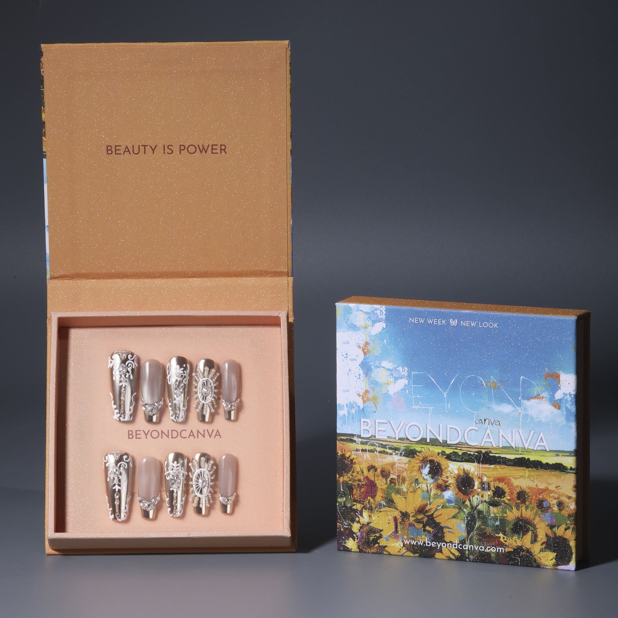 Baroque Crown Handmade Press On Nail