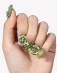 Emerald Crown Handmade Press On Nails