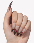 Cherry Noir Handmade Press On Nails