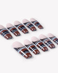 Varsity Stripe Handmade Press On Nails