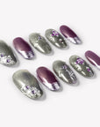 Amethyst Universe Handmade Press On Nails