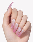 Rose Quartz Dew Handmade Press On Nails