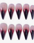 Crimson Eclipse Handmade Press On Nails