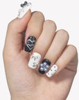 Monochrome Meow Handmade Press On Nails
