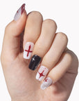 Blood Moon Cross Handmade Press On Nails