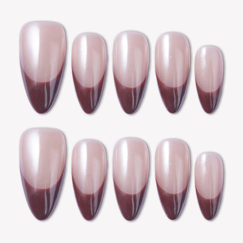 Glazed French Handmade Press On Nails