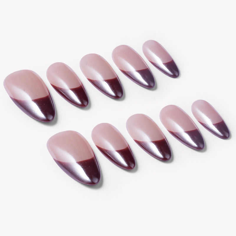 Glazed French Handmade Press On Nails