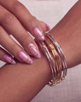 Rosé Veins Handmade Press On Nails
