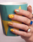 Azure Treasure Handmade Press On Nails
