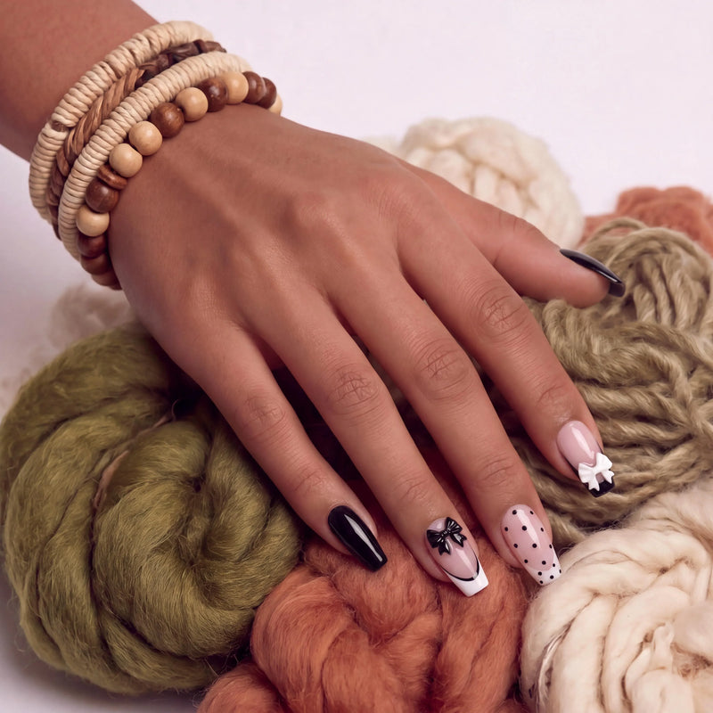 Chérie Noir Handmade Press On Nails