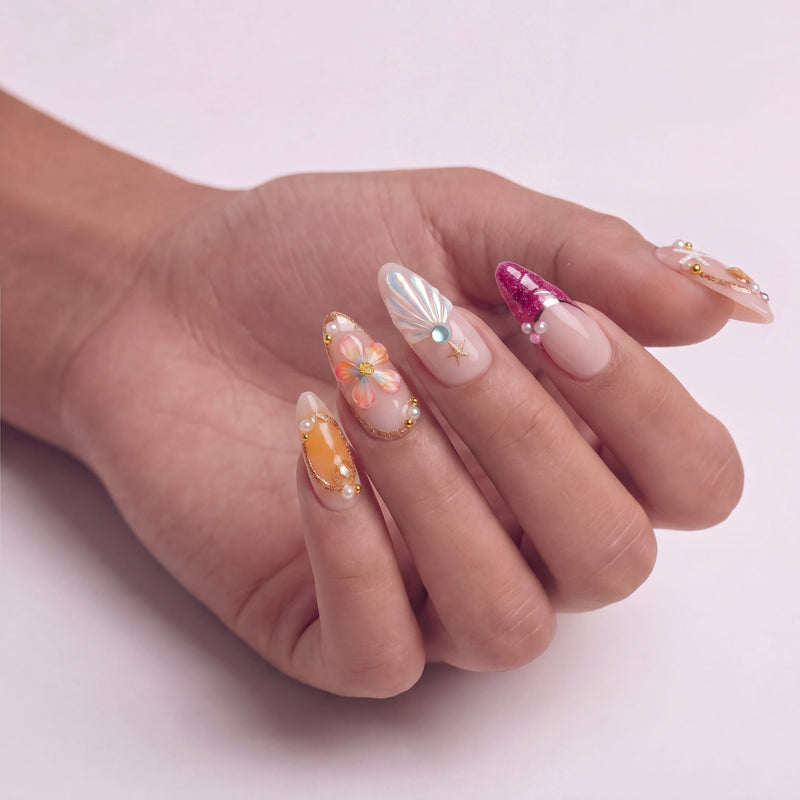 Seaglass Reef Handmade Press On Nails