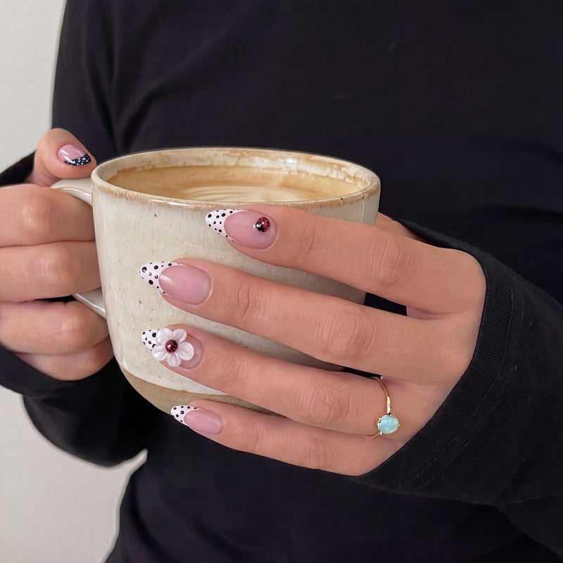 Ladybug Garden Handmade Press On Nails