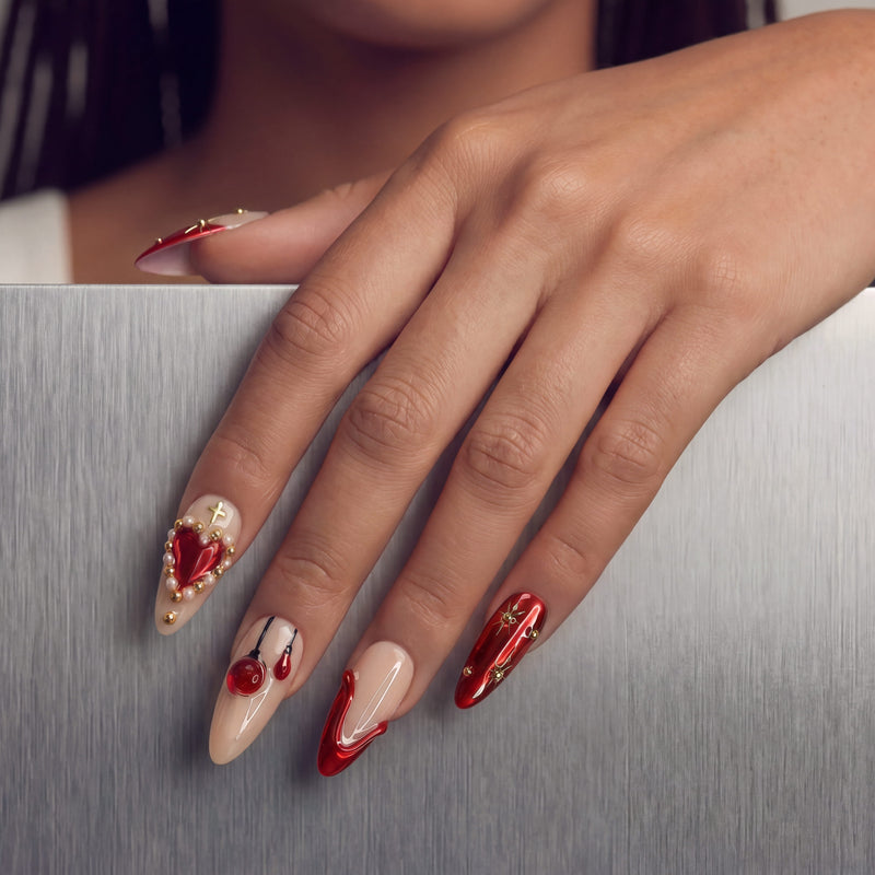 Scarlet Heart Oath Handmade Press On Nails