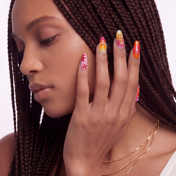Summer Splash Handmade Press On Nails