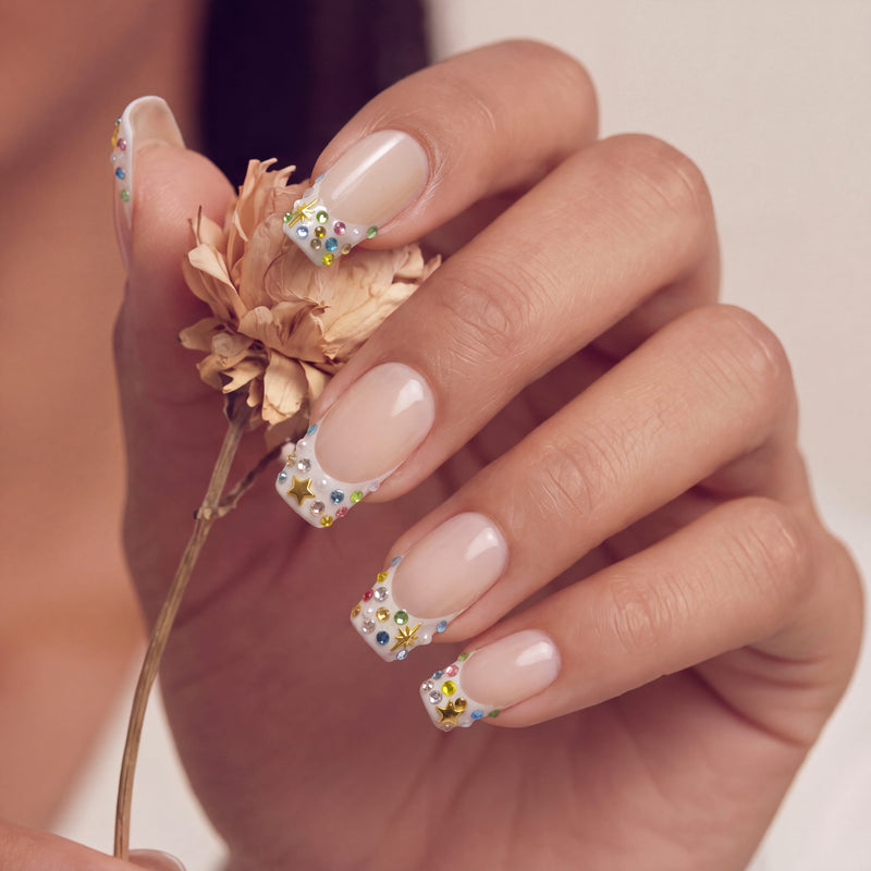 Cosmic Confetti Handmade Press On Nails