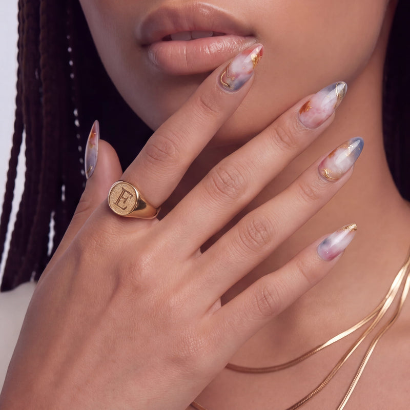 Rose Veil Aureate Handmade Press On Nails