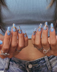 Denim Luxe Handmade Press On Nails