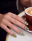 Emerald Crown Handmade Press On Nails